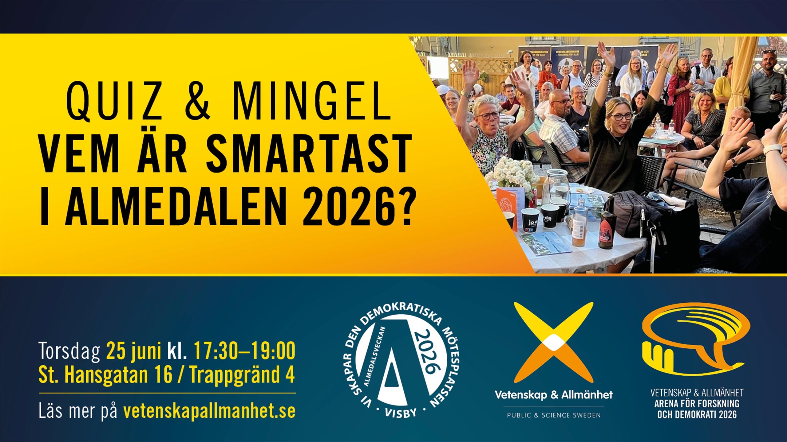 Quiz & mingel – Är du smartast i Almedalen 2026?